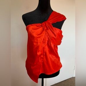 Missguided womens one shoulder fashion top, Orange, Size US 6